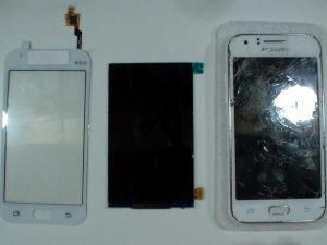 آموزش تصویری تعمیر صفحه نمایش و ال سی دی لمسی Samsung Galaxy J1